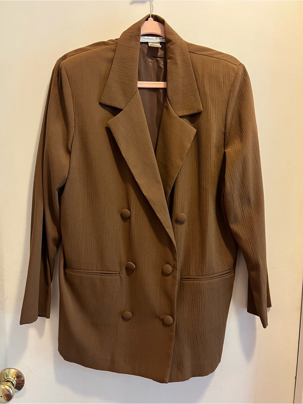Stephanie Andrew’s 80’s/90’s Button Up Linen Coat